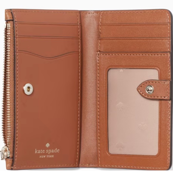 Kate Spade Leila Small Slim Bifold Wallet Warm Gingerbread - Picture 13 of 13